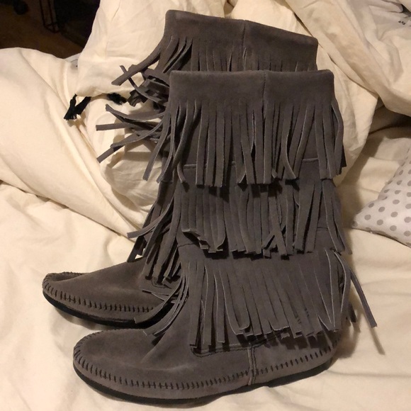 Never worn three layer fringe boots - Picture 3 of 3
